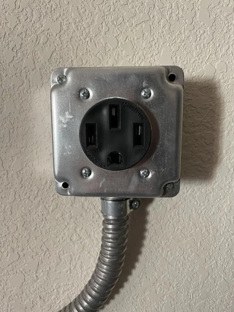 NEMA 14-50 outlet installed for Smart Home Electrical in Dahlgren