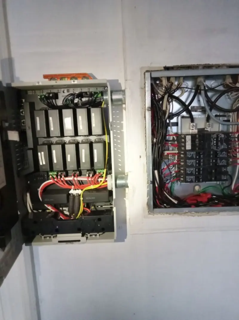 Electrical panel upgrade completed for Security Camera Wiring in Dahlgren